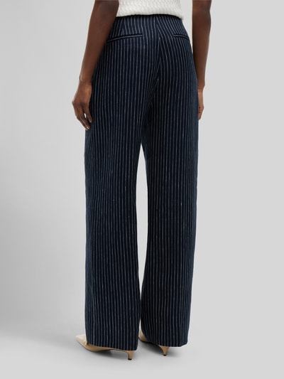 Tommy Hilfiger Wide Leg Hose aus Leinen-Mix Marine 5