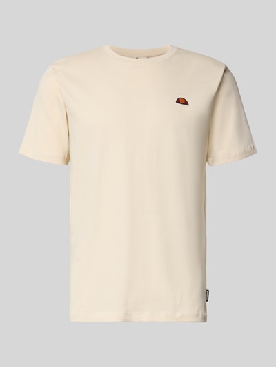 Produktfoto, T-Shirt mit Label-Stitching Modell 'CASSICA' von ellesse, cremefarben, Reine Baumwolle, Regular-Fit, Rundhalsausschnitt.