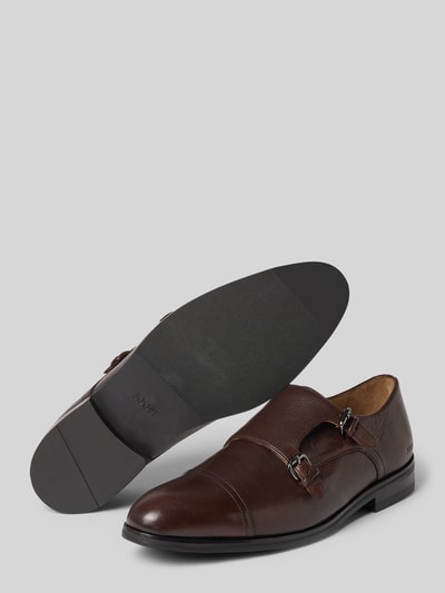 Produktfoto, ciemnobrązowe buty sznurowane z gładkiej skóry bydlęcej, model 'estate kleitos' od JOOP! SHOES, matowa tekstura