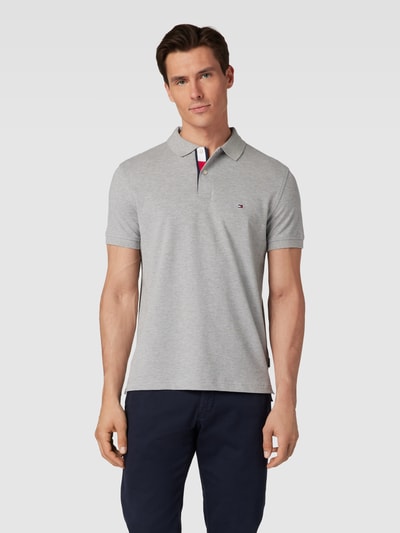 Tommy Hilfiger Poloshirt mit Label-Detail Hellgrau Melange 4