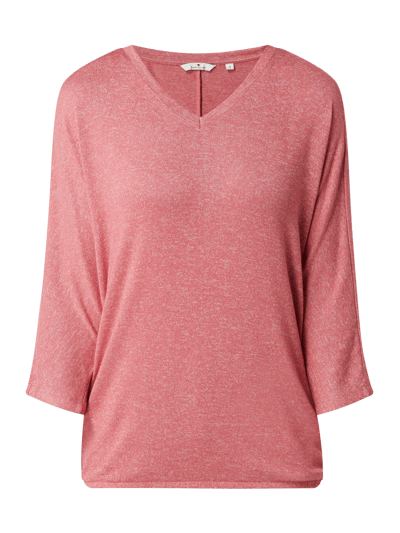 Tom Tailor Pullover mit angeschnittenen Ärmeln Pink Melange 2