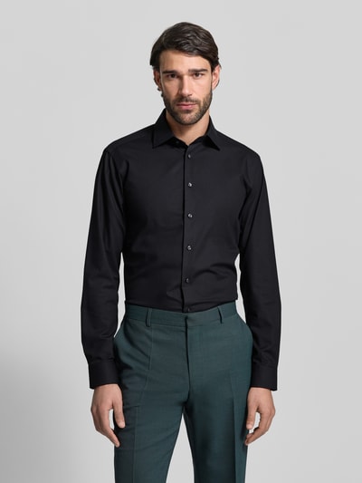Christian Berg Men Regular Fit Businesshemd mit Kentkragen Black 4