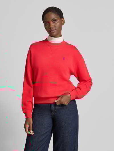 Polo Ralph Lauren Bluza z okrągłym dekoltem i wyhaftowanym logo Ciemnopomarańczowy 4