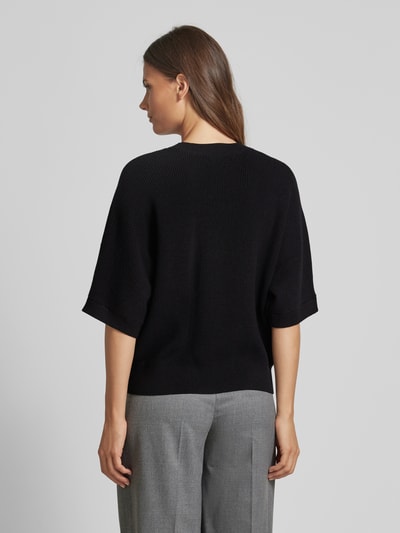 MSCH Copenhagen Gebreide pullover met 1/2-mouwen, model 'Amari' Zwart - 5