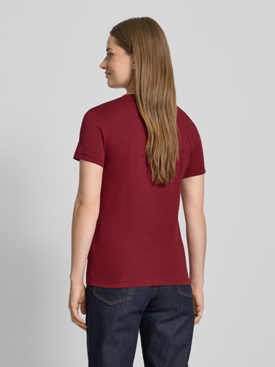BOSS Orange Regular fit T-shirt van puur katoen, model 'ESOGO' Bordeaux - 5