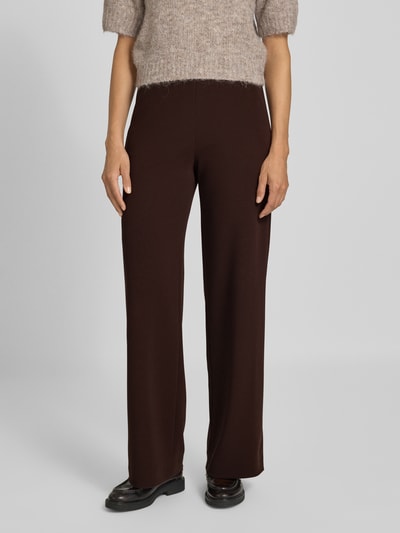 Raffaello Rossi Spodnie z szeroką nogawką i wpuszczanymi kieszeniami model ‘Palina’ Ciemnobrązowy 4