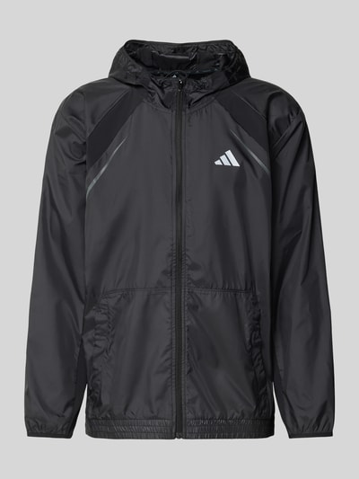 adidas Training Regular fit windbreaker met logoprint, model 'Tech' Zwart - 2