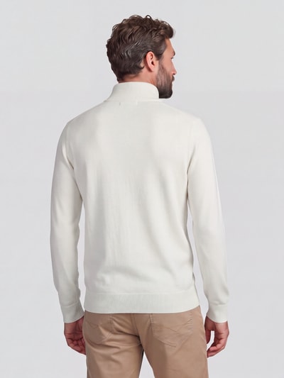 Tommy Hilfiger Regular Fit Troyer aus reiner Baumwolle Ecru 5