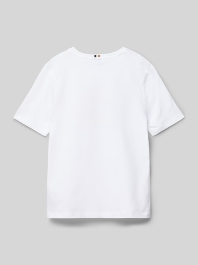 Boss T-Shirt mit Label-Print Weiss 3