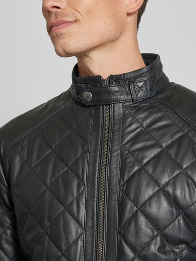 JOOP! Collection Lederjacke mit Stehkragen Modell 'Boys' Black 3