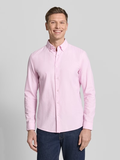 MCNEAL Koszula casualowa o kroju slim fit z czystej bawełny Różowy 4