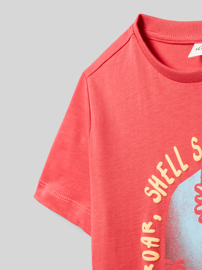 s.Oliver RED LABEL Regular Fit T-Shirt aus reiner Baumwolle Rot 2