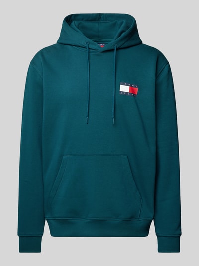 Tommy Jeans Hoodie mit Label-Print Modell 'ESSENTIAL' Petrol 2