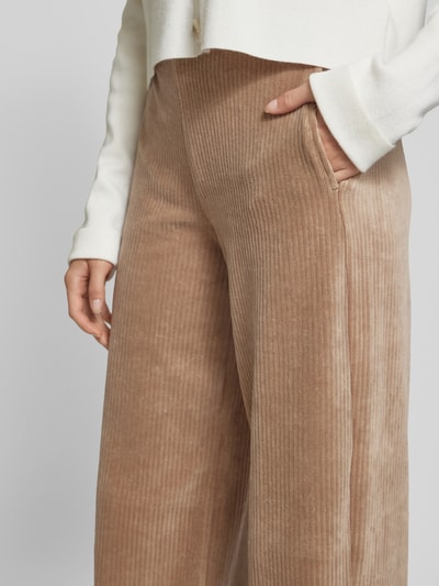 Christian Berg Woman Wide Leg Cordhose mit elastischem Bund Beige 3