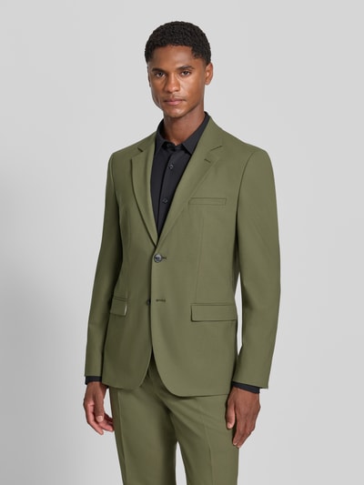 HUGO Super Slim Fit Sakko aus Woll-Mix Modell 'Arti 253X' Oliv 4