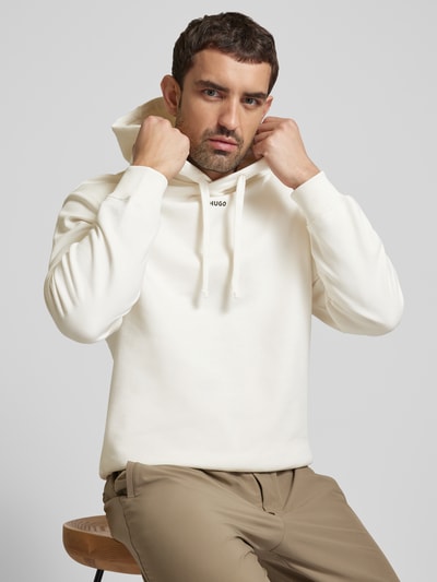 HUGO Sweatshirt met extra brede schouders, model 'Dapo' Offwhite - 3