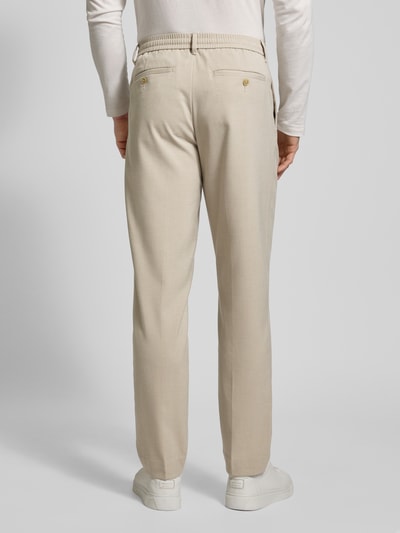 SELECTED HOMME Regular Tapered Fit Bundfaltenhose mit Tunnelzug Modell 'LEROY' Beige 5