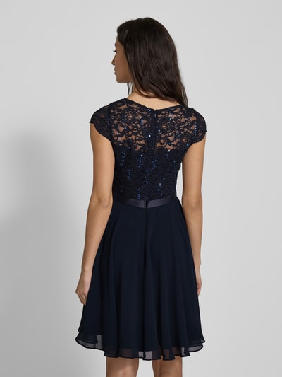 Jake*s Cocktail Cocktailkleid mit Häkelspitze Marine Melange 5