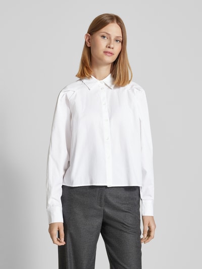 MSCH Copenhagen Regular fit overhemdblouse met manchetten, model 'Amaris' Wit - 4