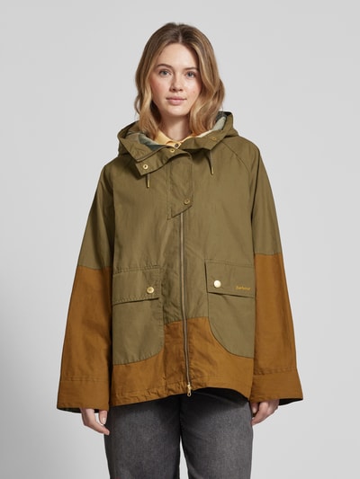 Barbour Jacke mit Label-Stitching Modell 'HAYLEY' Oliv 4