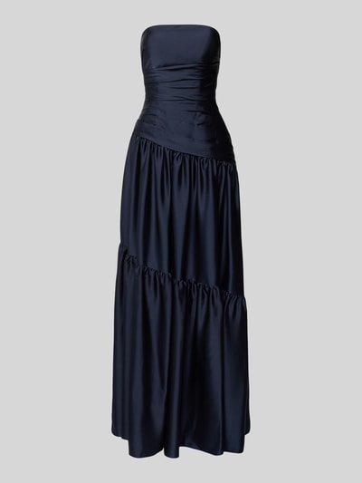 Produktfoto, Regular Fit Abendkleid in Falten-Optik von Luxuar z imitacją satyny, krój regular fit, taliowany, A-linia, wszyty zamek błyskawiczny, długość tyłu 125 cm, szerokość w rozmiarze 36: 41 cm