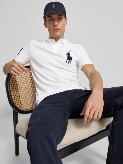 Polo Ralph Lauren Custom slim fit poloshirt met logostitching Wit - 3