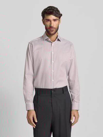 Christian Berg Men Regular Fit Business-Hemd mit Haifischkragen Mittelbraun 4