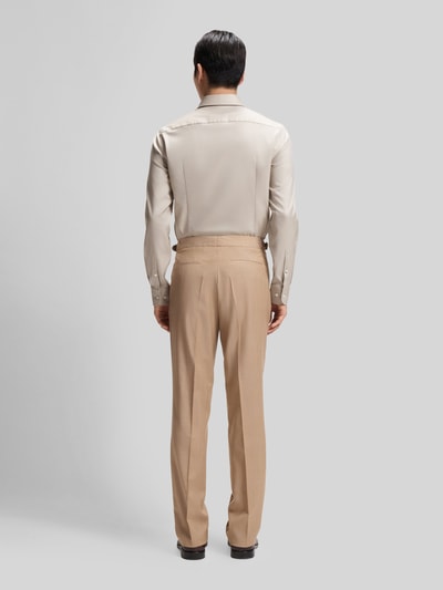 BOSS Slim Fit Businesshemd aus reiner Baumwolle Modell 'H-HANK-K' Sand 5