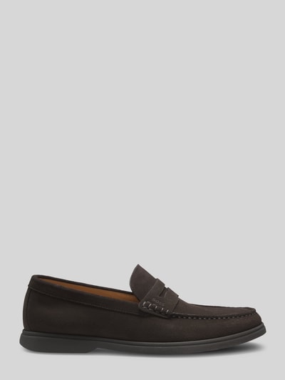 BOSS Loafer aus Rindvelours Dunkelbraun 5