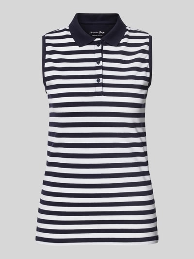 Christian Berg Woman Tanktop mit Polokragen Dunkelblau 2