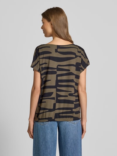 OPUS T-Shirt mit Wasserfall-Ausschnitt Modell 'Sapaya' Khaki 5