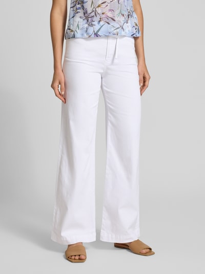 Marc Cain Wide Leg Hose mit Gürtel Weiss 4