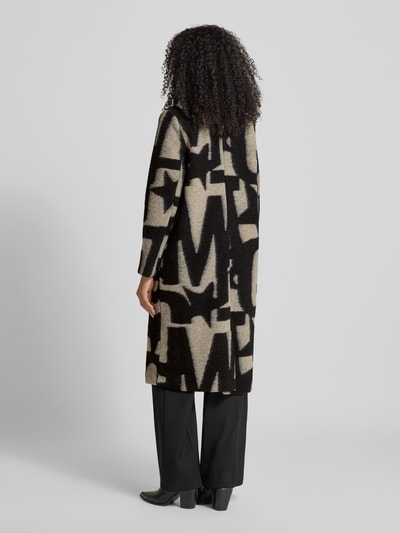 Milano Italy Relaxed fit gewatteerde lange jas met lanawol Grafiet - 5