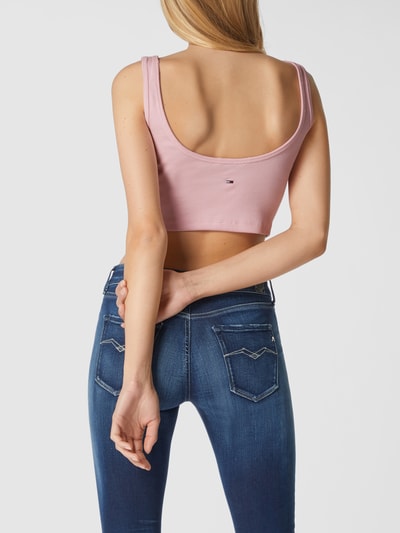 Tommy Jeans Crop Top mit Logo-Stickerei Rosa 5