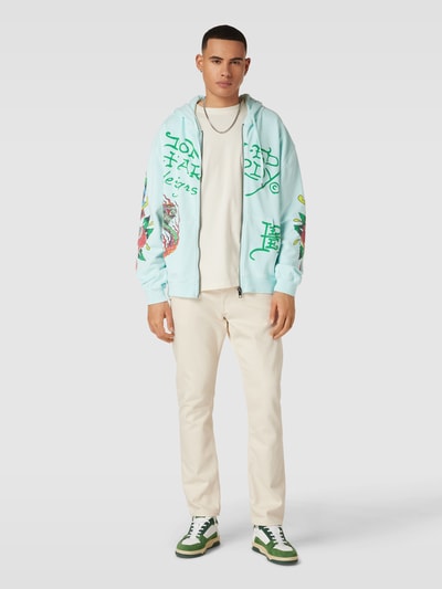 ED HARDY Bluza rozpinana z nadrukiem z motywem Lodowy błękitny 1