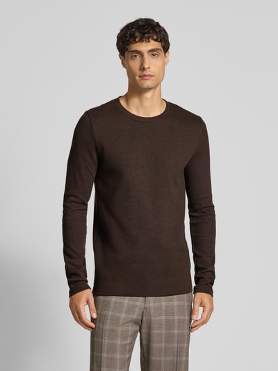 MCNEAL Pullover mit Rundhalsausschnitt Schoko Melange 4