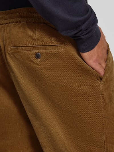 MCNEAL Regular fit corduroy broek met tunnelkoord Camel - 3