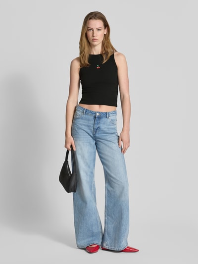 Review Tanktop mit Motiv-Stitchings Black 1