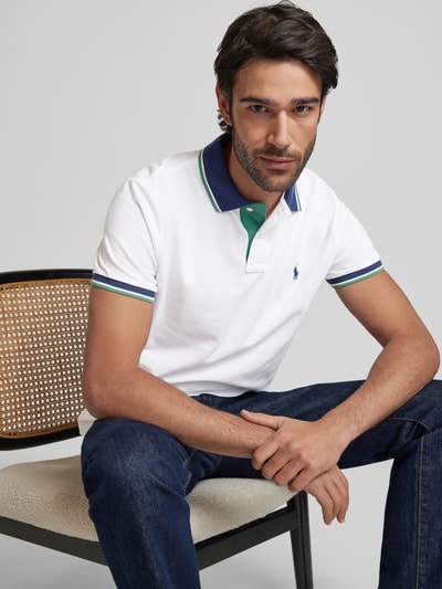 Polo Ralph Lauren Poloshirt mit Label-Stitching Weiss 3