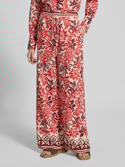 Mango Stoffhose aus Viskose-Mix mit elastischem Bund Modell 'JULIA' Rot 4