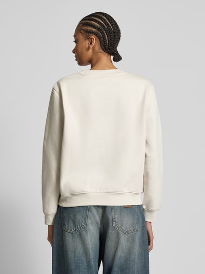 Calvin Klein Jeans Sweatshirt mit Label-Print Ecru 5