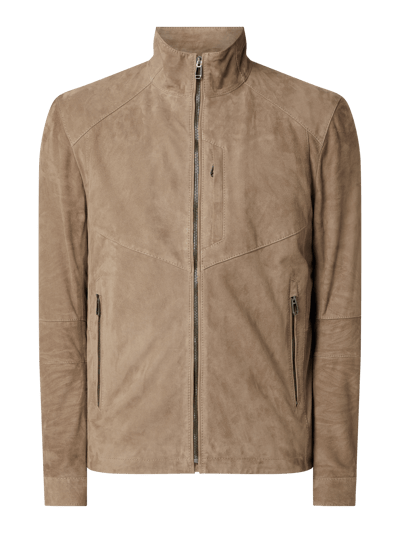 JOOP! Collection Lederjacke aus Veloursleder Modell 'Karman' Beige 2