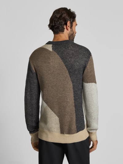 Casual Friday Gebreide pullover met wol en ronde hals Beige - 5