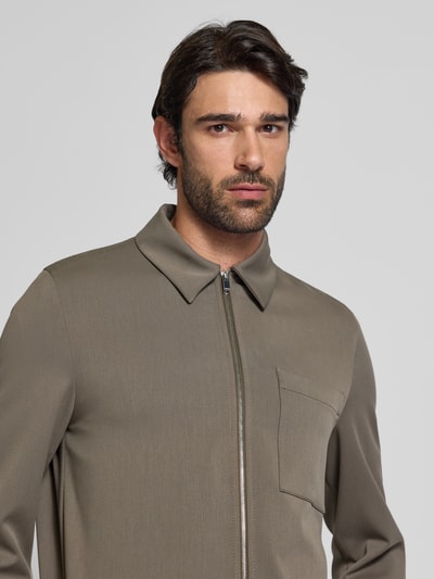 Drykorn Overhemdjack met ritssluiting, model 'NIKANO' Leem - 3