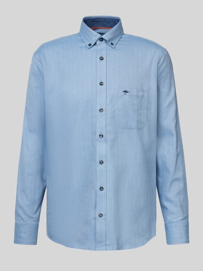 Fynch-Hatton Koszula casualowa z kołnierzykiem typu button down model ‘Herringbone’ Jasnoniebieski 2