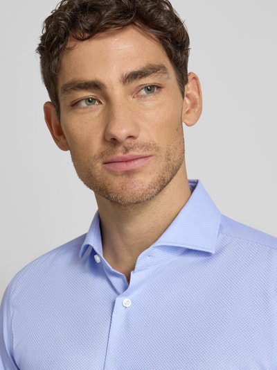 BOSS Slim fit zakelijk overhemd van puur katoen, model 'HANK' Bleu - 3