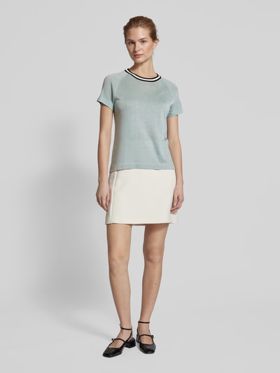 Jake*s Collection T-shirt in tricotlook Aquablauw - 1