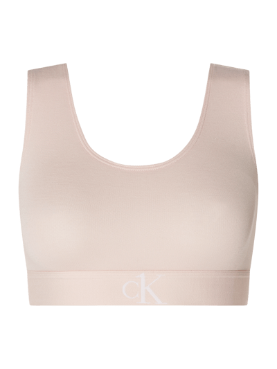 CK One Bustier mit Logo-Muster  Hellrosa 1