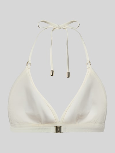 Produktfoto, Bikini-Oberteil in Triangel-Form Modell 'Millor Beach' von JOOP! Collection in Creme, glatte Textur, Schnürung, körpernahe Passform