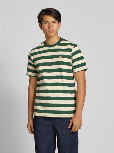 Dickies T-shirt met labelpatch, model 'RIVERGROVE' Donkergroen - 4